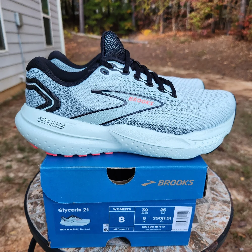 Brooks Glycerin 21 1204081B410 Cloud Running Shoes Sneakers Women's Size 8 B